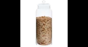 5Five luxe voorraadpot - snoeppot - glas - met deksel - 3.3 liter - voorraadpot - bewaarpot