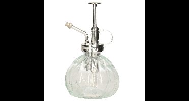Esschert Design plantenspuit/vernevelaar - helder glas/zilver - 15.5 cm