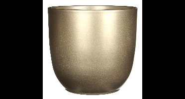 Mica Decorations Bloempot - goud - glanzend - keramiek - 22 x 20 cm
