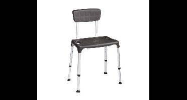 SecuCare SecuCare Quattro douchestoel met rugleuning, verstelbaar in hoogte 39-54 cm - zwart