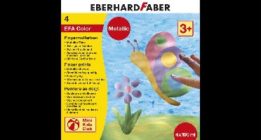 Vingerverfset metallic Eberhard Faber 4x100ml