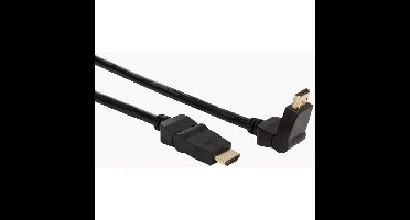 HDMI 2.0 kabel 5 meter zwart met draaibare plug