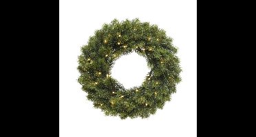 Dennenkrans - 40 cm - met verlichting - deurkransen / kerstkrans - Kerstversiering krans
