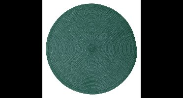 Secret de Gourmet ronde placemat - groen - gevlochten kunststof - 38 cm - Onderleggers