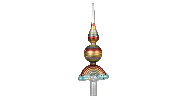 Decoris piek glas regenboog 10.2x6x31cm