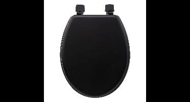 5Five Toiletbril Colors - zwart - MDF/HDF hout - universeel - standaard wc bril