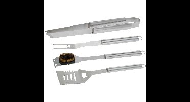 BBQ/barbecue gereedschap set 4-delig RVS