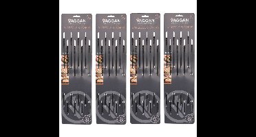BBQ spiezen - 24x stuks - RVS - 40 cm - vleespennen voor vlees - barbecue accessoires