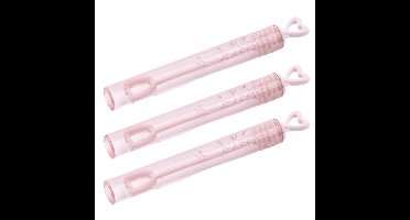 Bellenblaas voor Bruiloft/trouwerij huwelijk party - 144x stuks - uitdeel flesjes - roze met hartje
