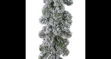 Dennenslinger - groen - met sneeuw - 270 cm - 20 cm breed - dennen guirlandes