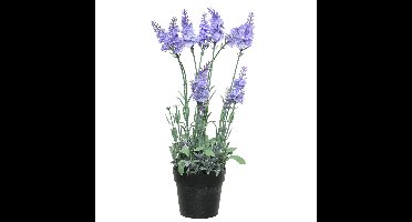 Lavendel kunstplant in pot - lila paars - D18 x H38 cm