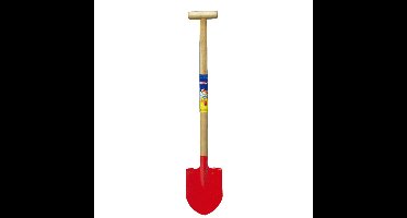 Speelgoed schep - voor kinderen - punt - metaal - rood - 70 cm