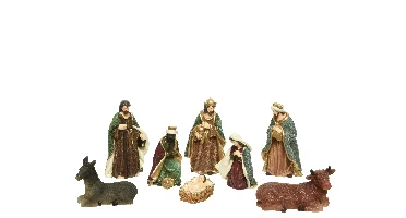 Kerststalset poly 8 figuren mlt 8st
