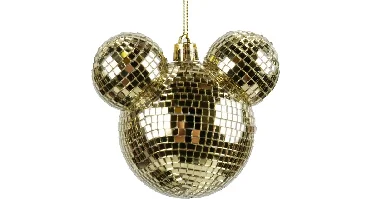 Orn.plc bal m/oren disco goud