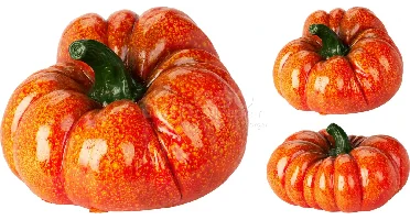 Decoratie Pompoen Oranje 18cm Assorti 1st