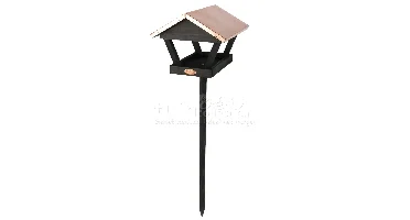 Voedertafel op Paal Zwart Koper 117,5cm