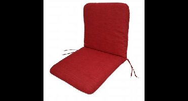 Tuinstoelkussen - Katoen, Polyester - Rood 45 x 88 cm