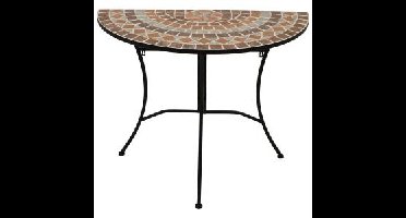 Bistrotafel halfrond - IJzer steen - Zwart 90 cm