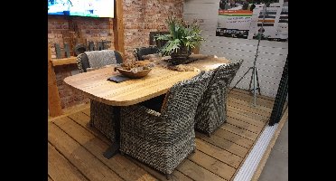 SenS-Line Teak tafel + 4 stoelen - Showmodel Hoofddorp