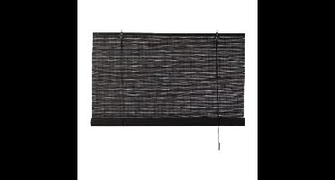 Bamboe rolgordijn - zwart - 150x180 cm